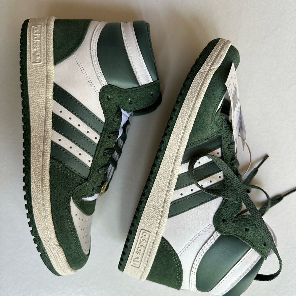 NWT Adidas Originals Top Ten in 'White Green Oxide'